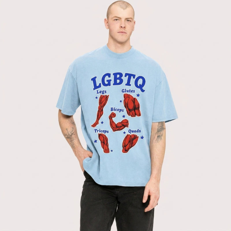 LGBTQ Muscle Diagram T-shirt