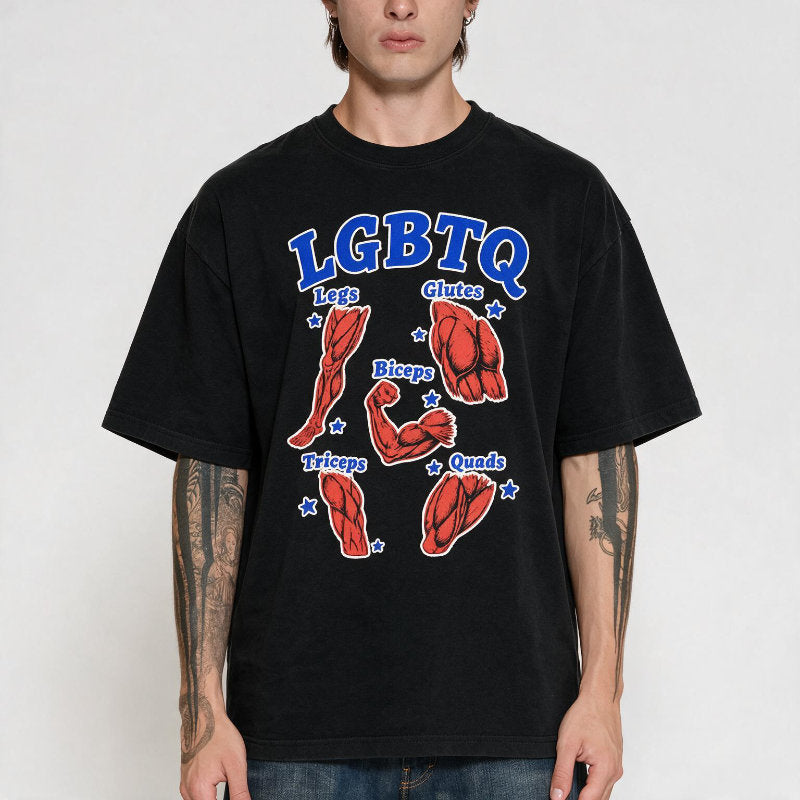 LGBTQ Muscle Diagram T-shirt